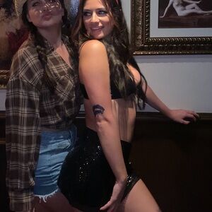 I.AM.GIA Black Chainmail Mini Skirt